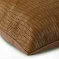 thumbnail image 2 of Pillow Covers, Pillow Covers 12x12 inch (30x30 cm) Brown, Faux Leather Throw Pillow Covers, Handmade Pillow Covers, Solid Color Pillow Covers, Modern - Tan Texture, 2 of 3