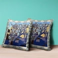 thumbnail image 5 of Tree Oil Duo Indoor/Outdoor Pillow with Removable Cover in Brown Green Yellow26x26, 5 of 6