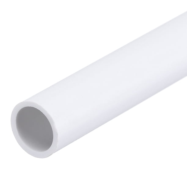 Tubo redondo rígido de PVC Uxcell 8mm ID 10mm OD 8" de longitud blanco de alto impacto para tuberías de agua, manualidades, fundas de cables