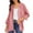 Pink, variant on XUNKUSGA Lightweight Cardigans for Women Cotton Linen Solid Color Long Sleeved Button-Down Tops for Women Trendy Casual Loose Fit Mid-Length Cardigan