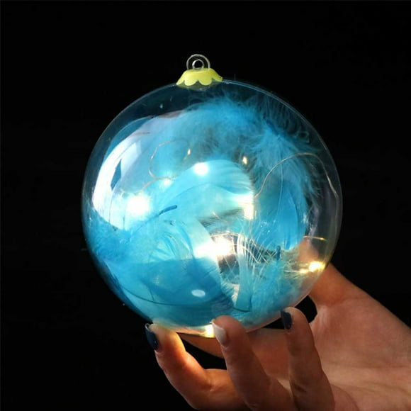 25 Pieces Empty Christmas Ball Fillable Clear DIY Chocolate Tree Window Decorative Candy Holder Pendant Sphere Decoration Detachable Gift Prop 7CM