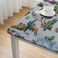 thumbnail image 5 of BANET Square Table Cloth Stain Resistant Soft Spillproof Decorative Table Cover for Dining Camping Patio white, 5 of 8