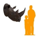 thumbnail image 2 of Large Rhinoceros Head Life Size Statue, 2 of 9