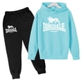 thumbnail image 3 of Ropa de otoño e invierno para niños, sudadera con capucha de 3 a 12 años, camiseta y pantalones de 2 piezas, sudadera para niños y niñas, conjunto deportivo de marca para correr y ocio, 3 of 5