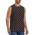 thumbnail image 2 of Pofeuu Red and white polka dots Print Men's Muscle T-Shirt, Sleeveless, Muscle Tank, Classic Muscle Tee Top For Men Casual Sleeveless Muscle T-Shirt Trendy Clothes-3X-Large, 2 of 7