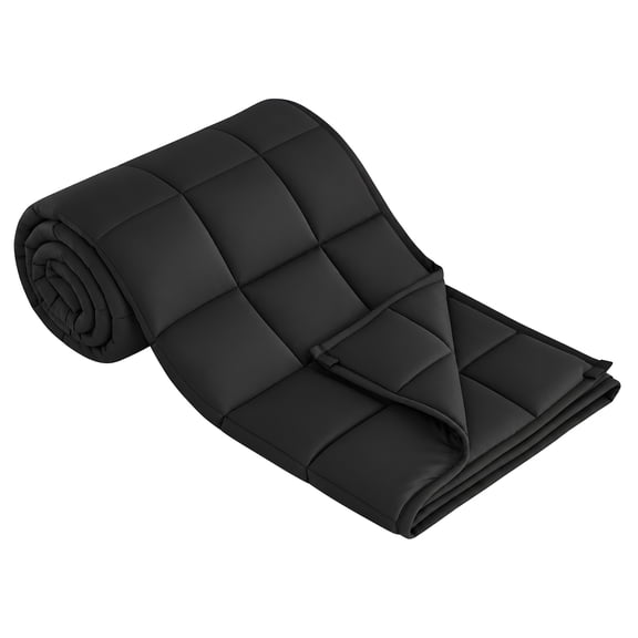 CONCETTA 20lb Weighted Blanket for Adults, 60x80 inch Queen Size Cooling & Calming Heavy Blanket, Leak-Proof Glass Beads for Deeper Sleep, Machine Washable, Black