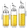 thumbnail image 5 of Borosilicate Glass Condiment Dispenser with Leak proof Lid Clear Oil Bottle Large Capacity Liquid Storage Container, 5 of 13