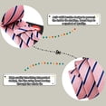thumbnail image 3 of Juego de corbatas Barry.Wang de seda con rayas rosas y azules, 150 cm, 3 of 7