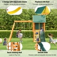 thumbnail image 2 of iYofe Wooden Swing Set for Outside, Play Set Swings with Slide/Climber, Kids Swing Sets for Garden Backyard and Playground, Green, 2 of 8