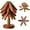 Walnut, variant on Zcintert Black Walnut Wooden Trivet Set - 4 Tree-Shaped Hot Pads + 1 Stand (8.86"H) for Dishes, Pots, Teapots, Heat Resistant Kitchen Decor