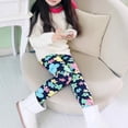 thumbnail image 7 of Girls Winter Floral Warm Leggings Kids Christmas Thicken Fleece Tights Pants 2-11 Years, 7 of 7