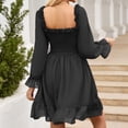 thumbnail image 4 of Sngxgn Women's Pleated Flowy Dresses Casual Midi Ruffle Dress(Black,XL), 4 of 4