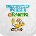 thumbnail image 4 of Inktastic Construction Worker in Training Boys or Girls Baby Bib, 4 of 4