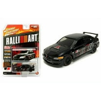 Johnny Lightning 1/64 Import Heat RalliArt 2004 Mitsubishi Lancer Evolution (Black) Diecast Model Car JLCP7168