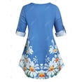 thumbnail image 2 of Tallas de talla grande Floral Roll Up Steeve Top, 2 of 5