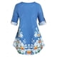 thumbnail image 2 of Tallas de talla grande Floral Roll Up Steeve Top, 2 of 5