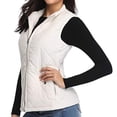 thumbnail image 4 of Women's Puffer Vest Coat Lightweight Quilted Jackets Casual Winter Zip-up Sleeveless Stand Collar Padded Gilet, 4 of 6