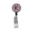 thumbnail image 1 of Lettre K Chevron Violet & Or Bobine de Badge Rétractable, 5 x 1 x 2 Po., 1 of 1