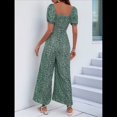 thumbnail image 4 of Mono de Verano 2025 para Mujer, Estilo Floral, Informal, Holgado, con Pierna y Corta. Verde M, 4 of 8