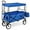 Blue, variant on Wubio Collapsible Folding Outdoor Utility Wagon with Canopy Garden Cart for Beach, Picnic, Camping, Tailgates w/Removable Canopy, Detachable Pockets, 150lb Weight Capacity - Blue