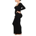 thumbnail image 2 of MesaSe Robe Maxi Moulante à Col Roulé à Manches Longues pour Femmes, Robe Longue Décontractée, 2 of 4