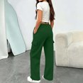 thumbnail image 2 of ShomPort Boys Cargo Pants Elastic Waist Drawstring Straight Leg Cargo Sweatpants with Pockets Casual Kids Uniform Pant, 2 of 8
