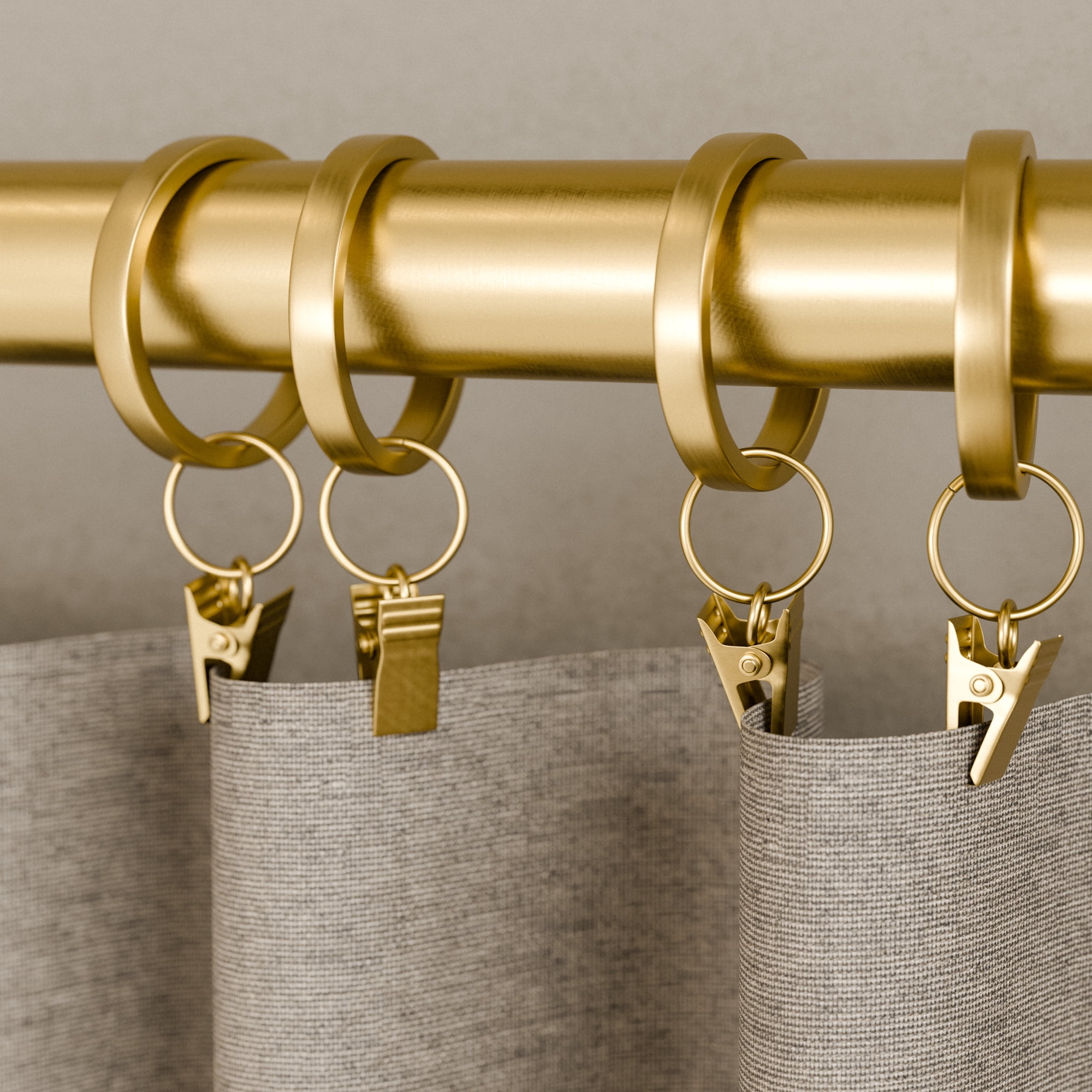 Better Homes & Gardens Plated Brass Curtain Clip Rings (7 Pack)