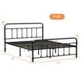 thumbnail image 3 of Costway Full Size Metal Bed Frame Mattress Foundation W/ Steel Slats Headboard Black, 3 of 12