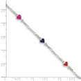 thumbnail image 4 of White Sterling Silver bracelet Themed Multi-colored 6 in mm, 4 of 4