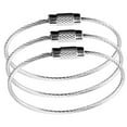 thumbnail image 5 of FUEENIRVA heavy duty wire keychains Key Chain Rings Silver Daily Use 3pcs, 5 of 6