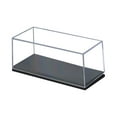 thumbnail image 1 of Vitrina acrílica de mostrador, a prueba de polvo, organizador de almacenamiento para coches de juguete a escala 1:43, figuras de acción y recuerdos. Base negra, 1 of 10