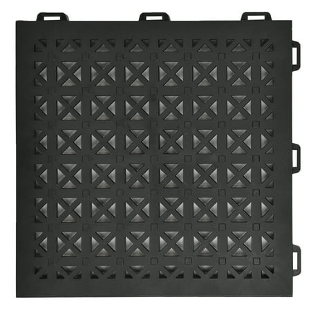 Greatmats Staylock Perforated Pvc Plastic Interlocking 1 Ft X Greatmats Staylock Perforated Pvc Plastic Interlocking 1 Ft X Outdoor Floor Tiles Black 26 Pack Com