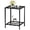 End Table-black, variant on Black Side Table Small Glass End Table 2-Tier Narrow Square Bed Side Tables, 13.4"x11.8"x19.7", Sofa Small Leisure Table with Black Metal Frame for Modern Living Room Bedroom, BK Glass