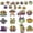 Colorful, variant on vlrwzc Mardi Gras Hanging Ornaments Decoration, 36 Pcs Mardi Gras Carnival Themed Craft Tags Hanging Pendant Ornament for Mardi Gras Party Decor