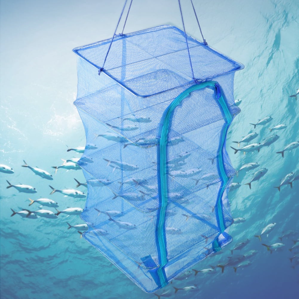 Qiilu Dry Food Storage Net Collapsible Mesh Hanging Drying Rack Net Anti Fly Cage Dry Food Storage Carrying Bag Fish Drying Net Walmart