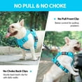 thumbnail image 2 of PoyPet Reflective Dog Harness No Pull Dog Vest Harness With Handle,No Choke Adjustable Soft Padded Pet Vest for Small to Large Dogs,Royal Blue,Mint Blue S, 2 of 9