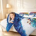 thumbnail image 3 of Homewish Rainbow Tree Of Life Full Size Comforter Sets,Colorful Fruit Bedding Comforter Set,White Blue,Polkadot Reversible,3pcs,1 Comforter and 2 Pillowcases, 3 of 7