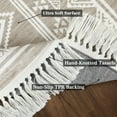 thumbnail image 2 of Garvee 8'x10' Area Rug with Tassel Boho Geometric Bordered Rug Carpet Non-Slip Low Pile Soft Foldable Carpet Home Decor, Taupe, 2 of 7