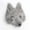 Grey, variant on Realistic Wolf Mask with Teeth,Half Face Plush Fursuit Werewolf Mask,Furry Therian Fox Wolf Masks for Halloween Carnival Party