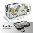 thumbnail image 3 of Uemuo Watercolor Leaves Pattern Portable Toiletry Bags with Handle, Waterproof travel Make up Bags for Women, Large Capacity Travel Cosmetic Bags, 3 of 9