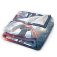 thumbnail image 2 of DouZhe Ultra-Soft Micro Fleece Lightweight Flannel Bed Blanket, Future Tunnel Cyborg Robot Print Cozy Warm Throw Blankets, 40"x30", 2 of 7