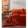 thumbnail image 5 of The Art Box Duvet Cover 3-Piece, Red, Crushed Velvet Quilt Cover with 2 Pillow Shams - Living Room, Bedroom, Hotel Luxury Duvet Set - Ultra Soft Cool and Breathable Duvet Cover, US Queen, 5 of 7