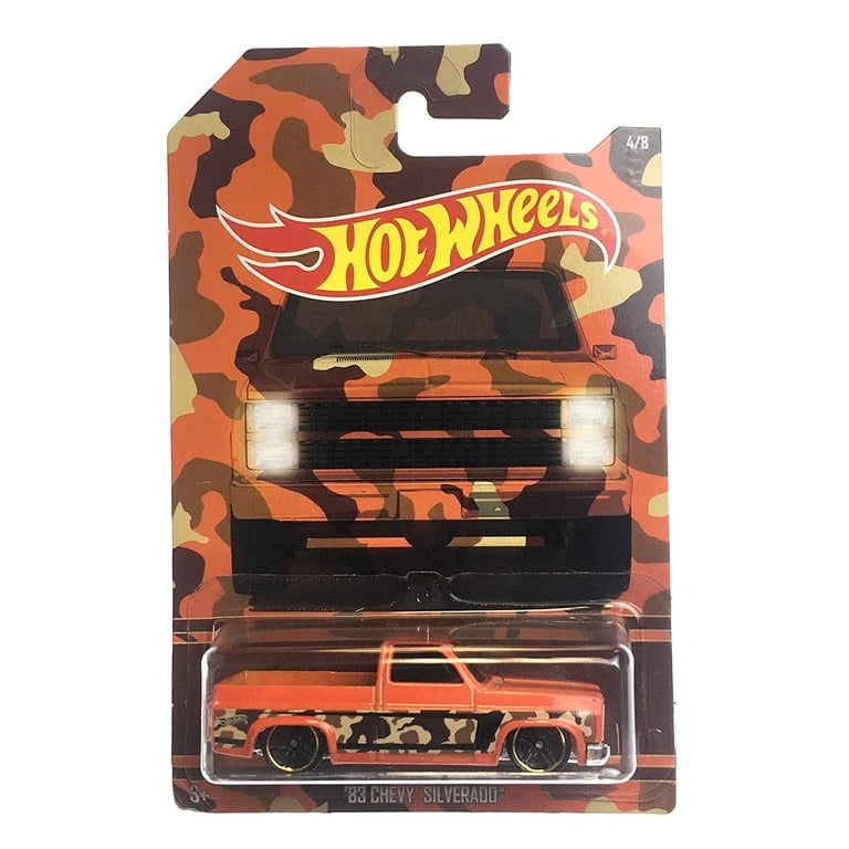 Hot Wheels 2016 Camouflage '83 Chevy Silverado Truck 4/8 Orange
