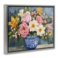 thumbnail image 2 of Stupell Industries Shabby Chic Indigo Chinoiserie Flower Vase Gray Floating Frame Canvas Art, 31 x 25, by Petals Prints Design, 2 of 7