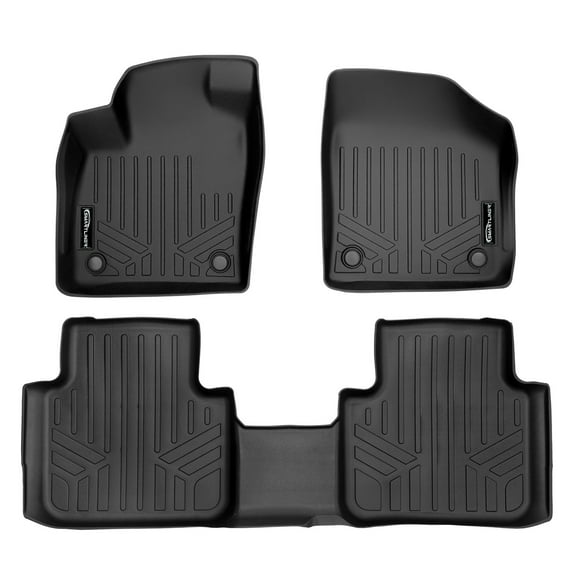 SMARTLINER 2 Rows Custom Fit Floor Liners Compatible with 2018 - 2025 Volkswagen Atlas 7 Passenger (Gasoline)
