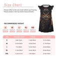 thumbnail image 3 of Vsdgher Style Classique Hibou Brun pour Filles Chemises de Nuit Manches Courtes à Volants Robe de Nuit Vêtements de Nuit Pyjamas pour Fête Pyjama-Petit, 3 of 6