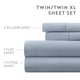 thumbnail image 4 of Juego de Sábanas Transpirables, Frescas y Resistentes a las Arrugas + 1 Funda de Almohada Adicional Azul Claro para Ropa de Cama Tamaño TwinXL de Comfort Canopy, 4 of 11