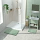 thumbnail image 5 of Alfombra de baño Yimobra de microfibra verde claro y blanco de 80 x 50 cm, 5 of 8
