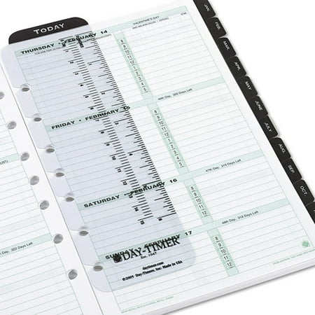 Day Timer Refill Calendar - Day-Timer Dated 2-Page-per-Week Organizer Refill, January-December, 5.5