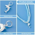 thumbnail image 4 of 4Pcs 925 Sterling Silver Dolphin Charms Animal Charm Pendants with Jump Rings 12mm Metal Braclet Charms Sea Fish Charms for DIY Crafting Jewelry Necklace Bracelet Making, 4 of 6